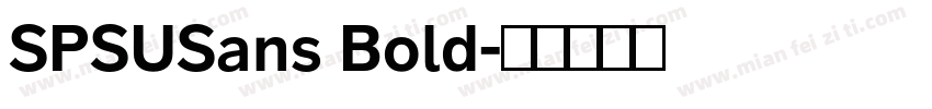 SPSUSans Bold字体转换